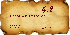 Gerstner Erzsébet névjegykártya