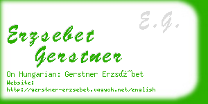 erzsebet gerstner business card